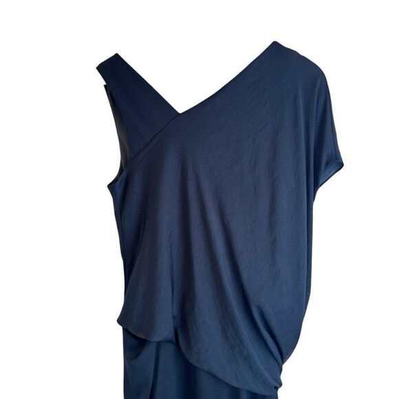 Helmut Lang Dark Green Elegant Draped Sleeveless Mini Dress NWT Size 0 - Picture 5 of 9